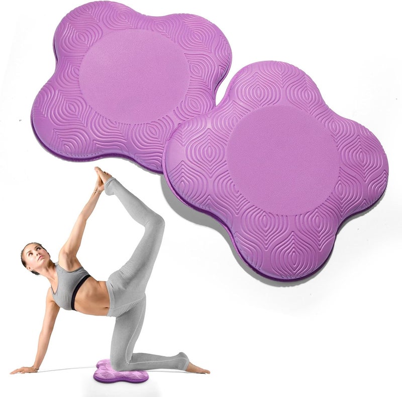 MBKHFLL 2 Packs Yoga Knee & Elbow Cushions - Extra Thick Foam for Knees, Elbows, Wrists, Hands & Head - Pilates & Kneeling Pads - Support Foam Pads for Women & Men - Image 1